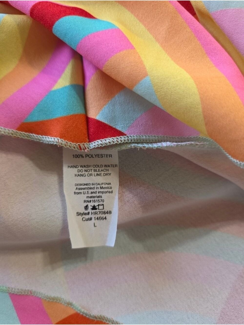 Haptics Buttercup Retro Rainbow Romper Large Flare Hem Boho Festival NIP - Picture 9 of 11